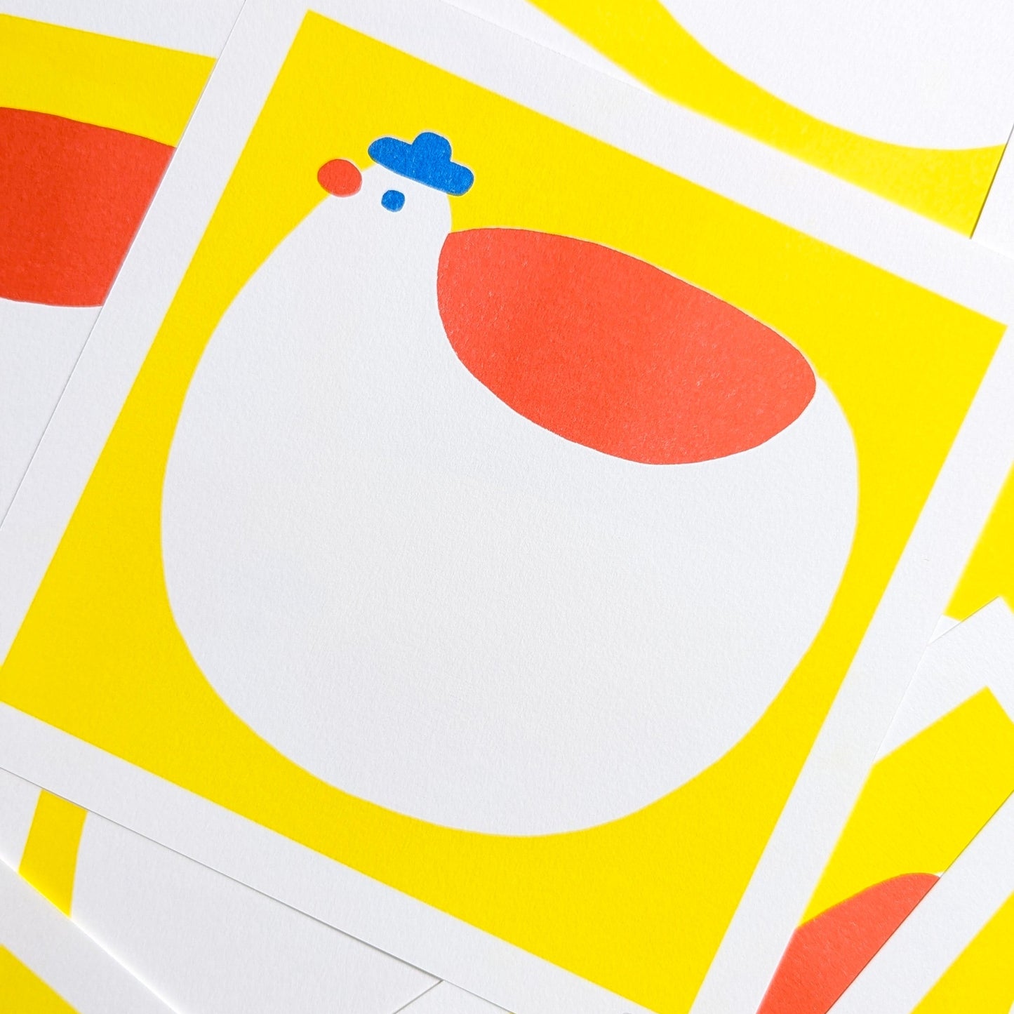 Chubbie Birdie Risograph Print