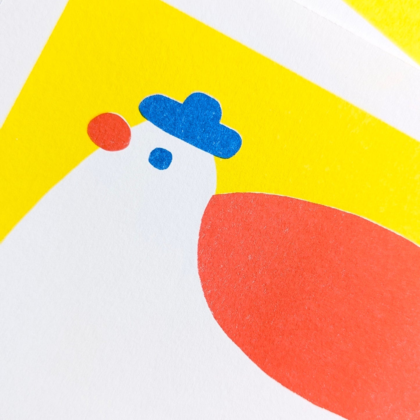 Chubbie Birdie Risograph Print