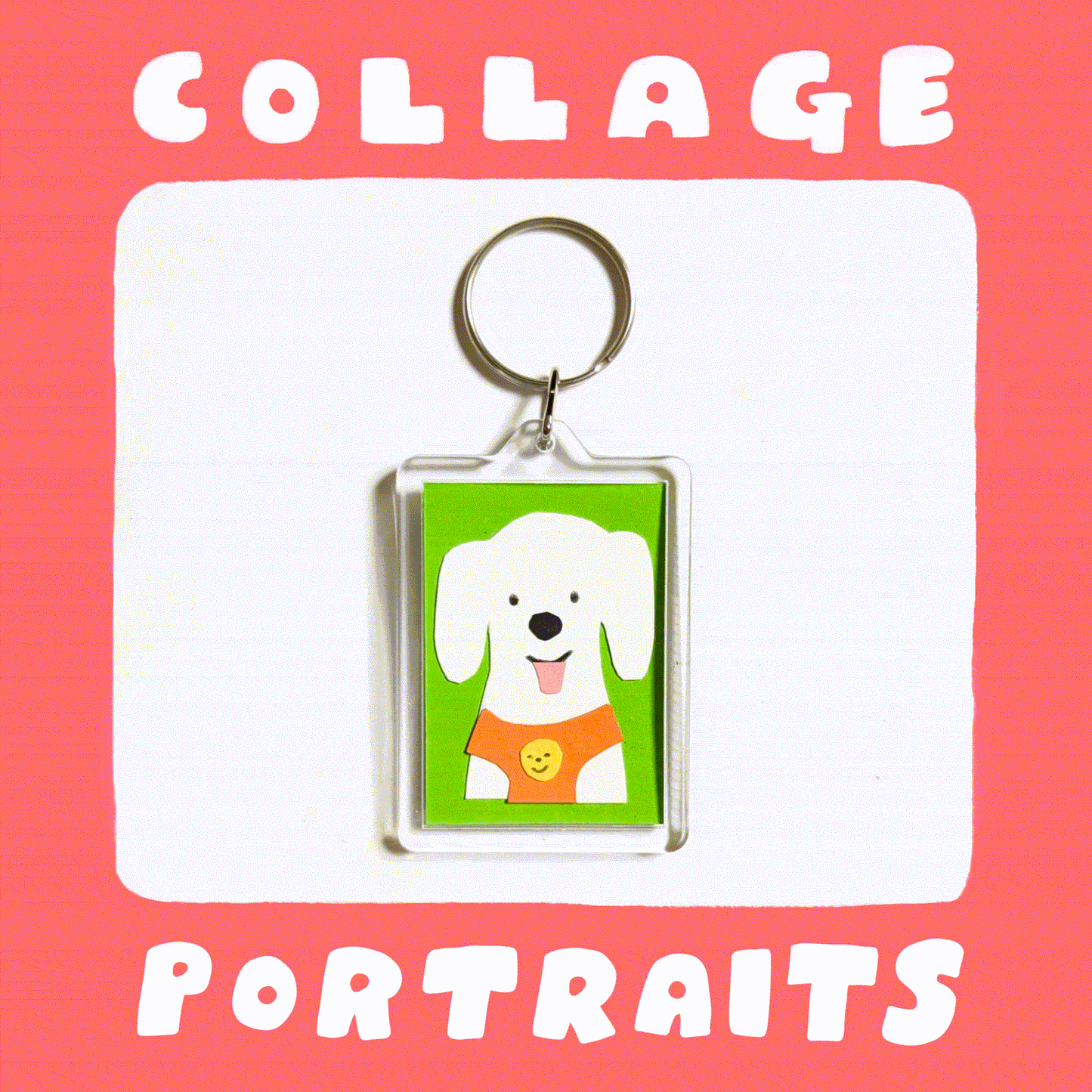 Custom Collage Portrait (Keychain)
