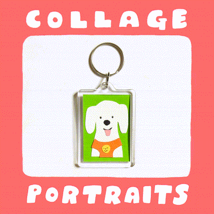 Custom Collage Portrait (Keychain)
