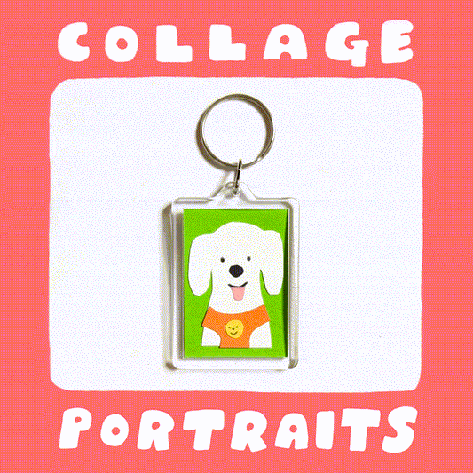 Custom Collage Portrait (Keychain)