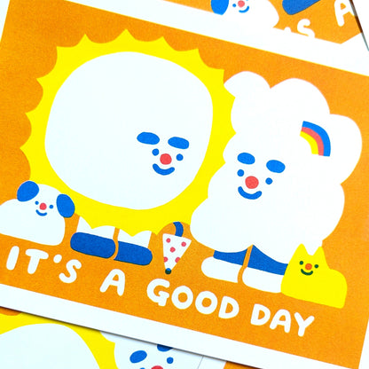 It's A Good Day Risograph Print