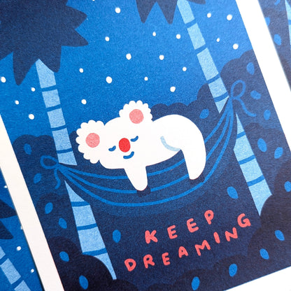 Keep Dreaming Risograph Print