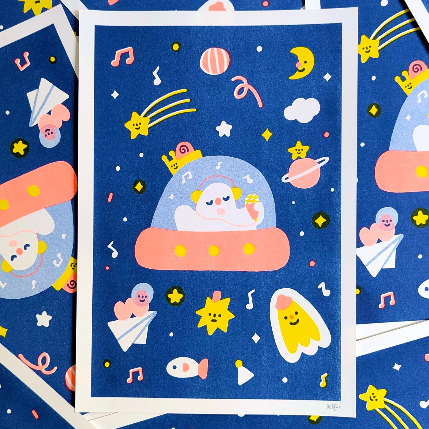 Space Jamming Risograph Print