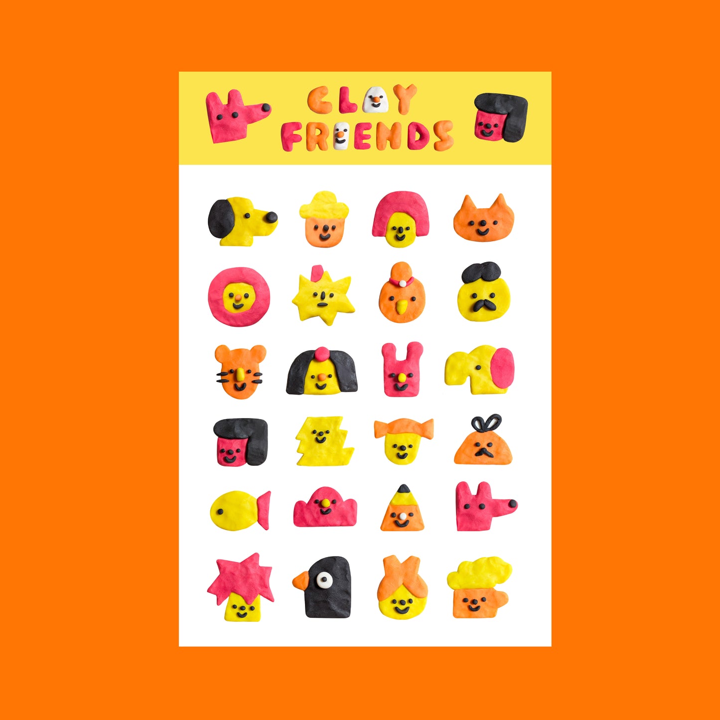 Clay Friends Sticker Sheet
