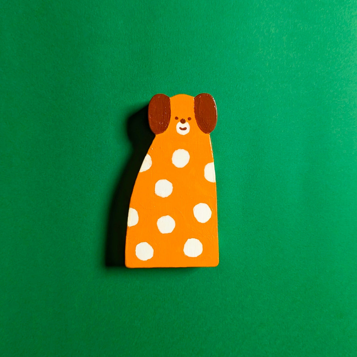 Wooden Spotted Cat/Dog Sculpture